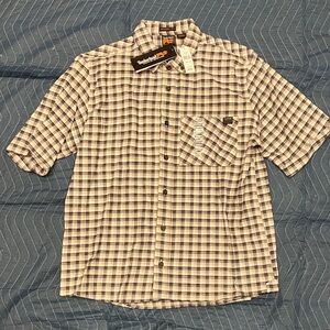 Timberland PRO Gray and White Checkered Shirt